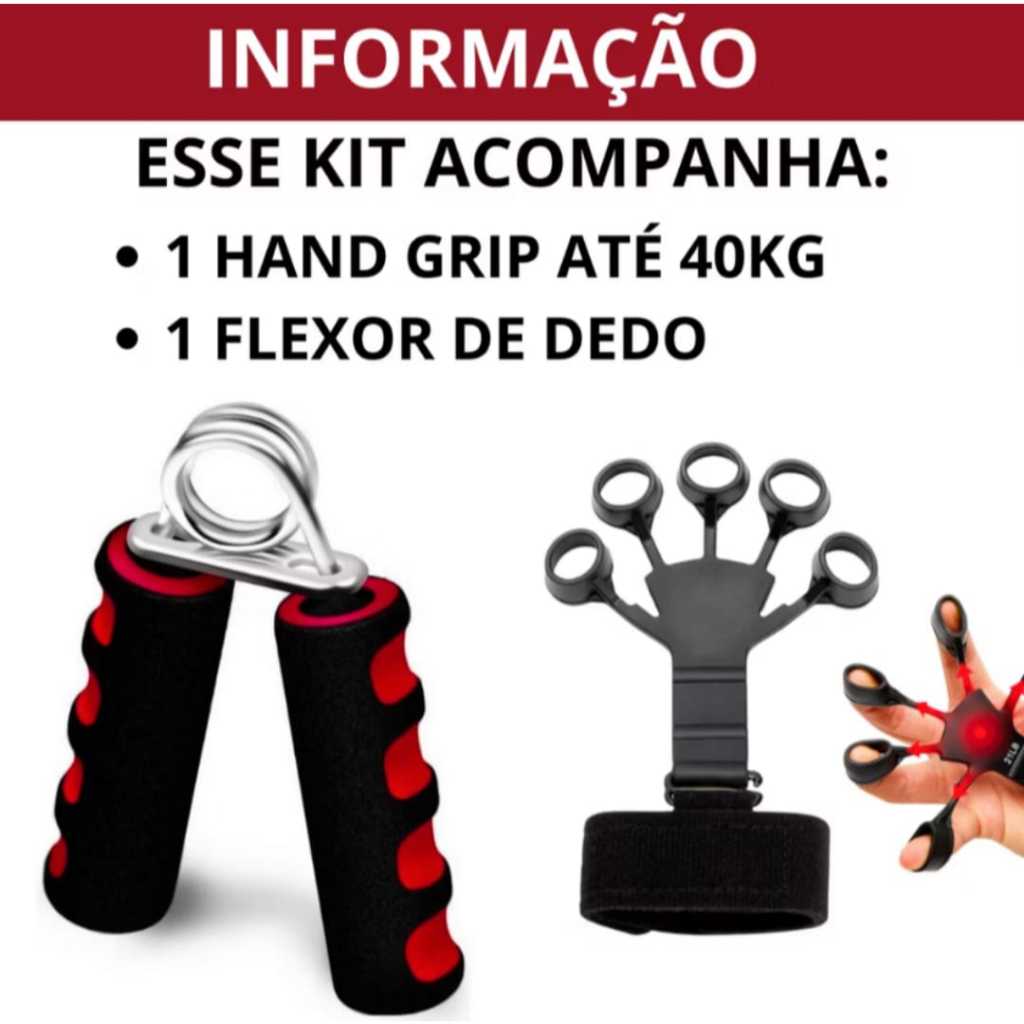 Kit - Hand Grip Mola +Flexor de  dedos OU só Handgripe ou só extensor de dedos /Punho Fisioterapia Exercício para Mãos