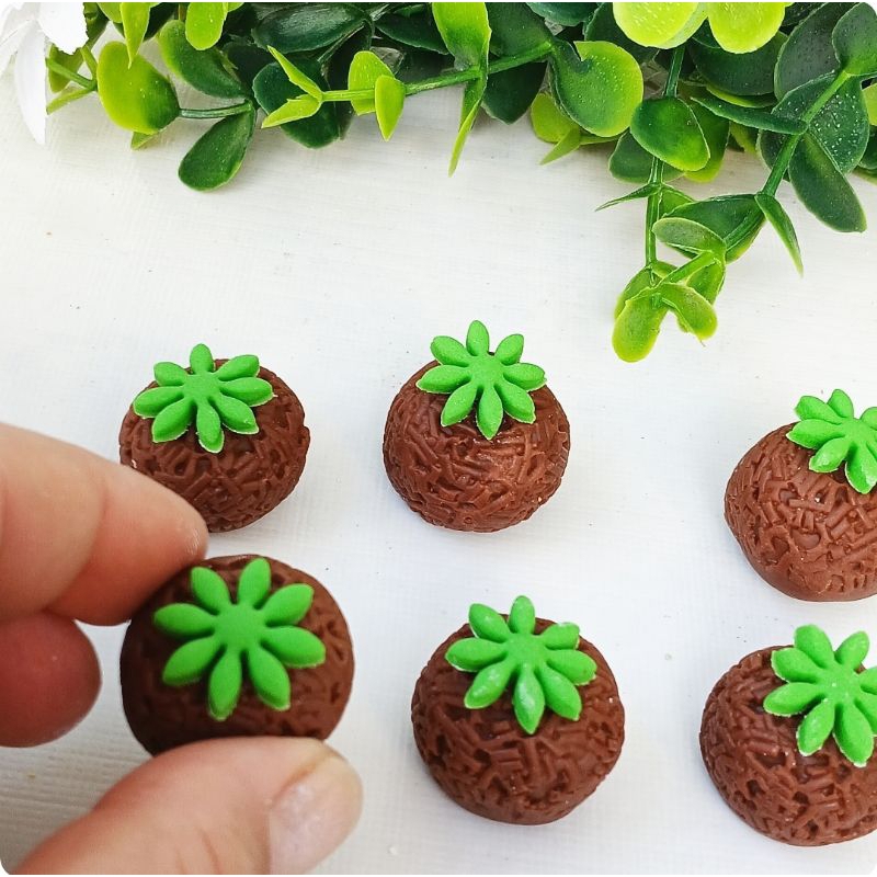 Aplique de açúcar PRONTA ENTREGA folha de morango para doces em Oferta na Shopee