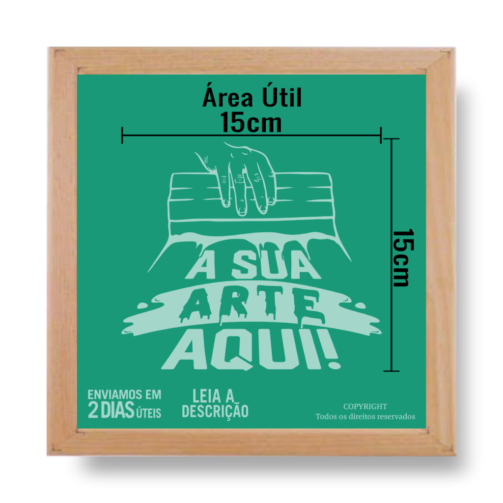 Tela Serigrafia personalizada 25x25 matriz Gravada Quadro Silk Screen em Oferta na Shopee