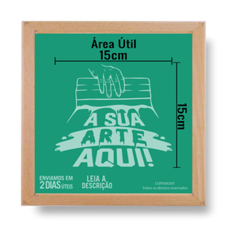 Tela Serigrafia personalizada 25x25 matriz Gravada Quadro Silk Screen em Oferta na Shopee