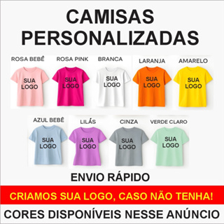 Camisas Personalizada Unissex ou Baby Look Blusa Feminina ou Masculina Com Sua Logo em Oferta na Shopee