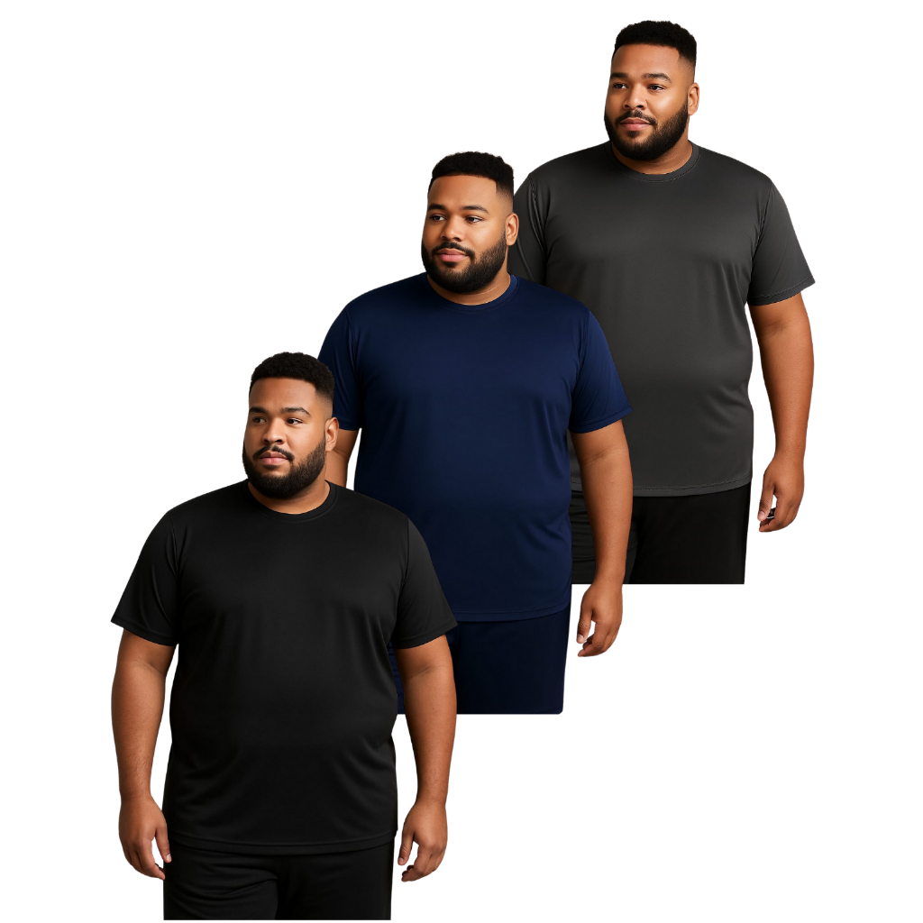 Kit 3 Camisetas Plus Size Dry Fit Poliéster Corrida Academia Treino em Oferta na Shopee