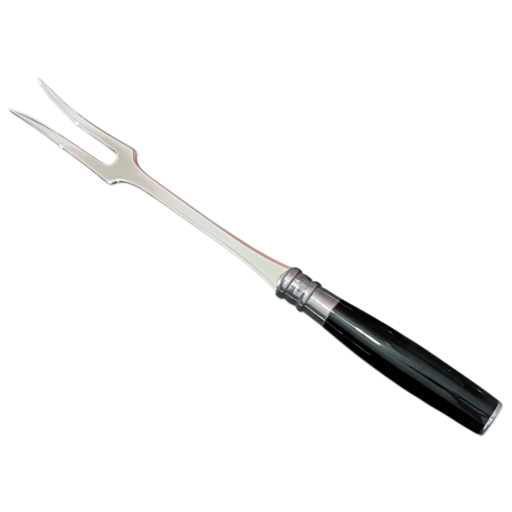 Garfo Churrasco Aço Inox Elmo Cabo Resina Tipo Chifre 8 Pol