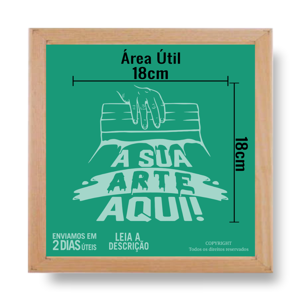 Tela Serigrafia personalizada 30x30 matriz Gravada Quadro Silk Screen em Oferta na Shopee