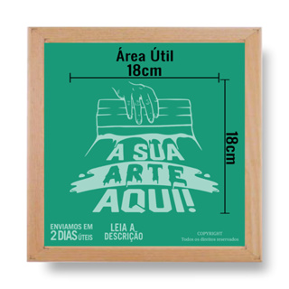 Tela Serigrafia personalizada 30x30 matriz Gravada Quadro Silk Screen em Oferta na Shopee