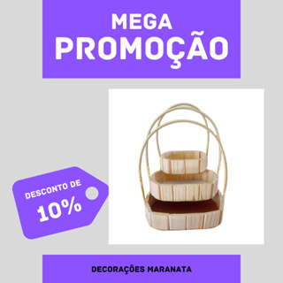 kit Cestas Oval 15cm 18cm 22 cm Cestas de Madeira Pinus para Presente e Decorações em Oferta na Shopee