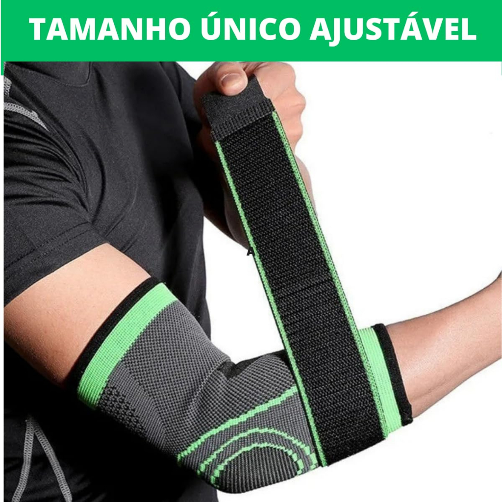 Cotoveleira Ajustável Alta Compressão BM-F1044 | Proteção & Conforto Esportivo