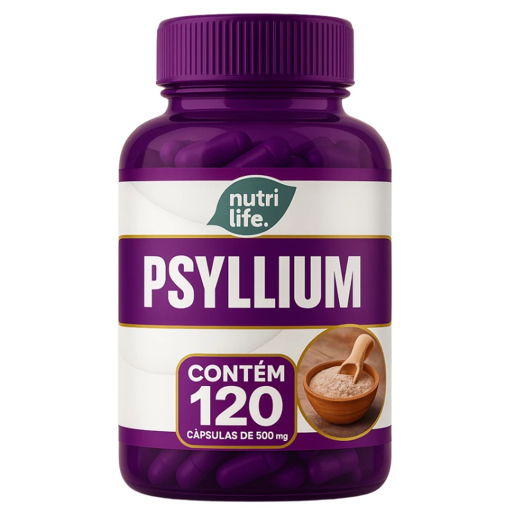 PSYLLIUM 500mg 100% Natural 120 Cápsulas em Oferta na Shopee