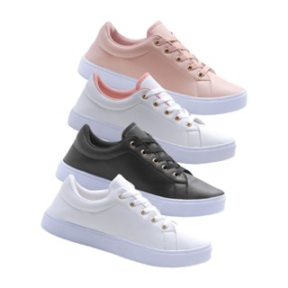Kit 4 Tênis Feminino Casual Confortavel Preto Branco Rose em Oferta na Shopee