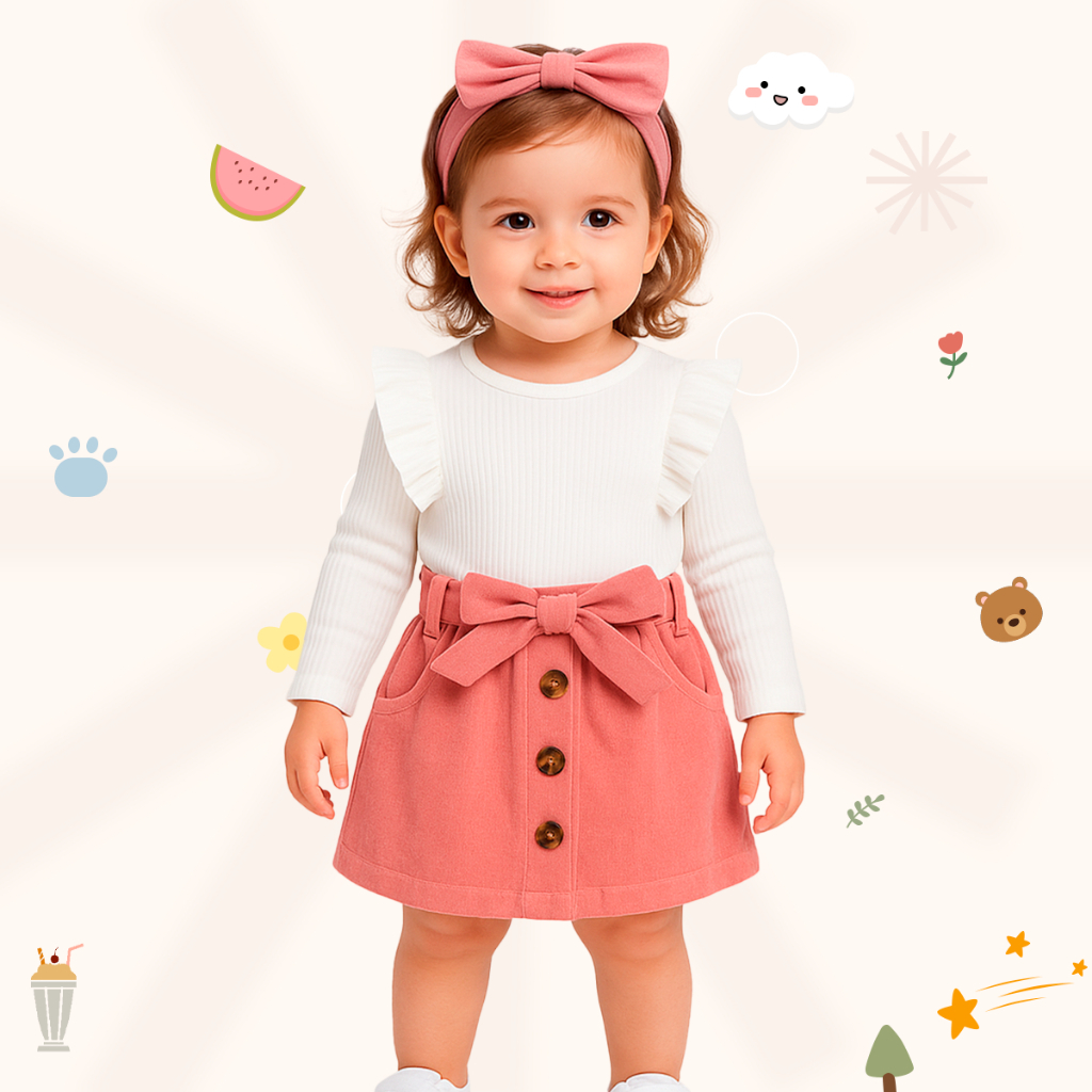Conjunto Para Menina de 2 anos 4 anos 6 anos - Estiloso Blogueirinha Mini Diva veste do 1 ano até o 16 anos - 3 peças em Oferta na Shopee