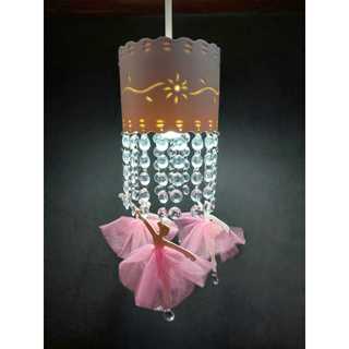 Lustre Luminária Quarto Tema Infantil Decoração Quarto Bebê Menina Bailarinas Princesa Rosa