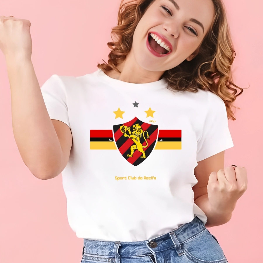 Camisa Do Sport Recife Feminina Baby Look - Camiseta T shirt