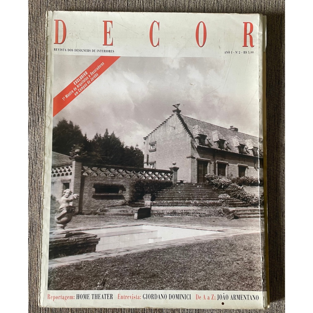 REVISTA DOS  DESIGNERS DE INTERIORES / DECOR (1ª MOSTRA ARQUITETOS E DECORADORES EM CAMPOS DO JORDÃO)