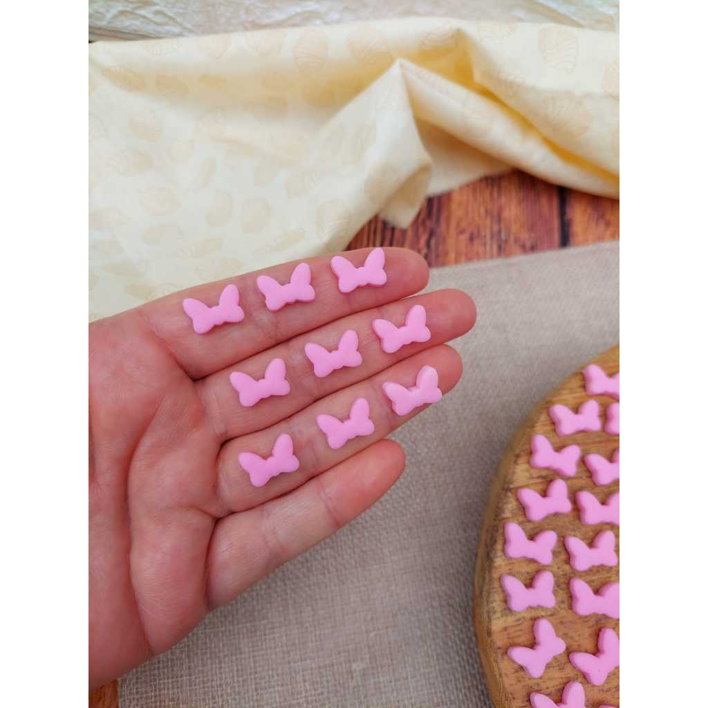 Mini Sprinkles Lacinhos, Confeitos de Açúcar, Aplique de Pasta Americana. — imagem 2 de 2