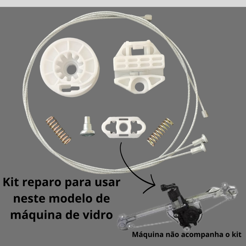 Kit Reparo Cabo Da Maquina De Vidro Elétrico Traseiro Do Astra - Maquina de vidro traz do Astra