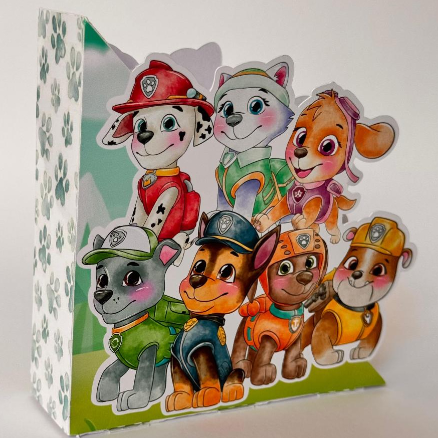 Porta guardanapo, SEM NOME centro de mesa Patrulha aquarela MENINO PRONTA ENTREGA para colar em Oferta na Shopee