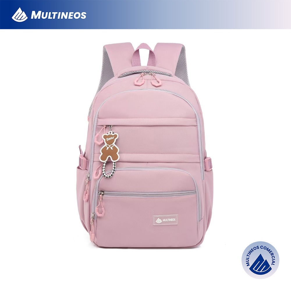 Mochila Feminina Masculino Com Chaveiro Casual Impermeável De Nylon De Alta Qualidade Multineos