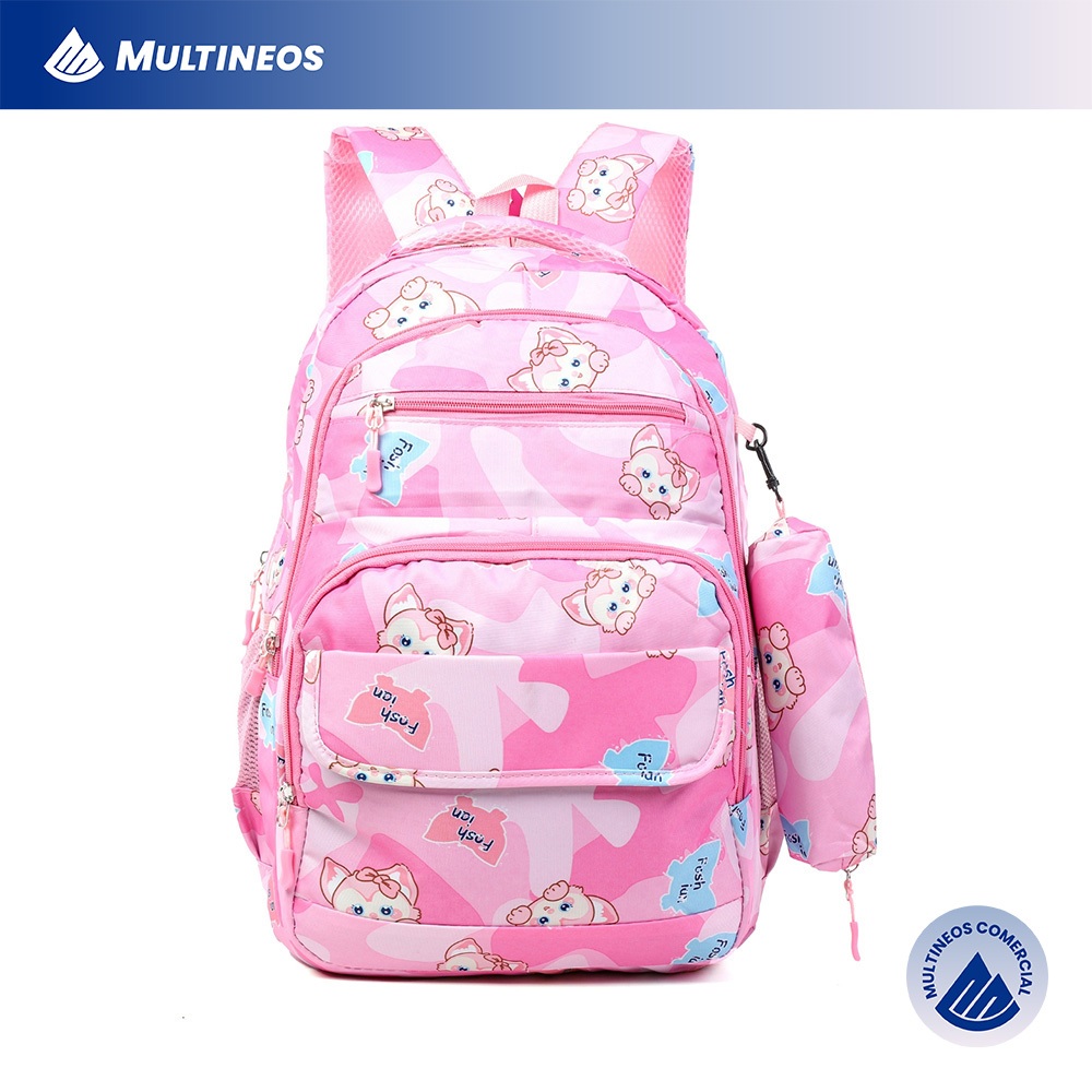 Mochila Feminina Grande Com Estojo Nylon Impermeável Escolar Faculdade Multineos em Oferta na Shopee