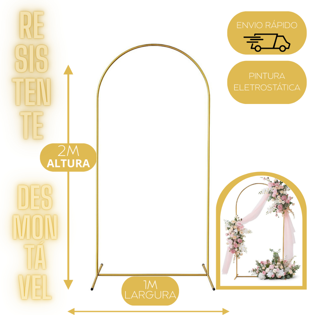 Painel Romano Arco Desmontavel 2x1m Suporte Estrutura Decoração Festas Aniversario Casamento Eventos em Oferta na Shopee