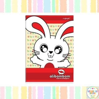 Caderno Caligrafia Alibombom CAPA FLEXÍVEL Vermelho Pauta Numerada 123X 60 Folhas Cursiva Capa Mole