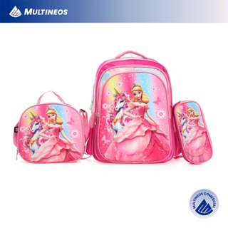 Kit 3 Mochila Bolsa Escolar Juvenil Feminina De Costas Menina com Lancheira Estojo Multineos em Oferta na Shopee