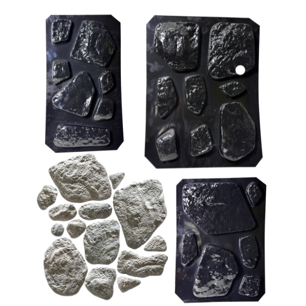 Molde 3d Formas Abs 21 Pedras Moledo Gesso/Cimento