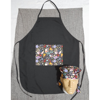 Conjunto avental de cozinha e touca em tecido OXFORD e bolso tricoline/ uniforme em Oferta na Shopee