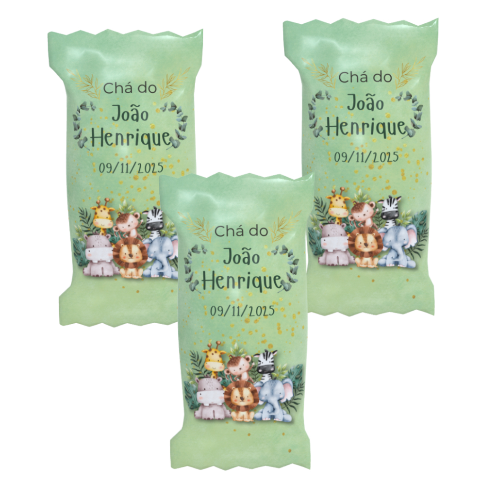 Balas Personalizadas Chá de Bebê Safari Animais Balinhas