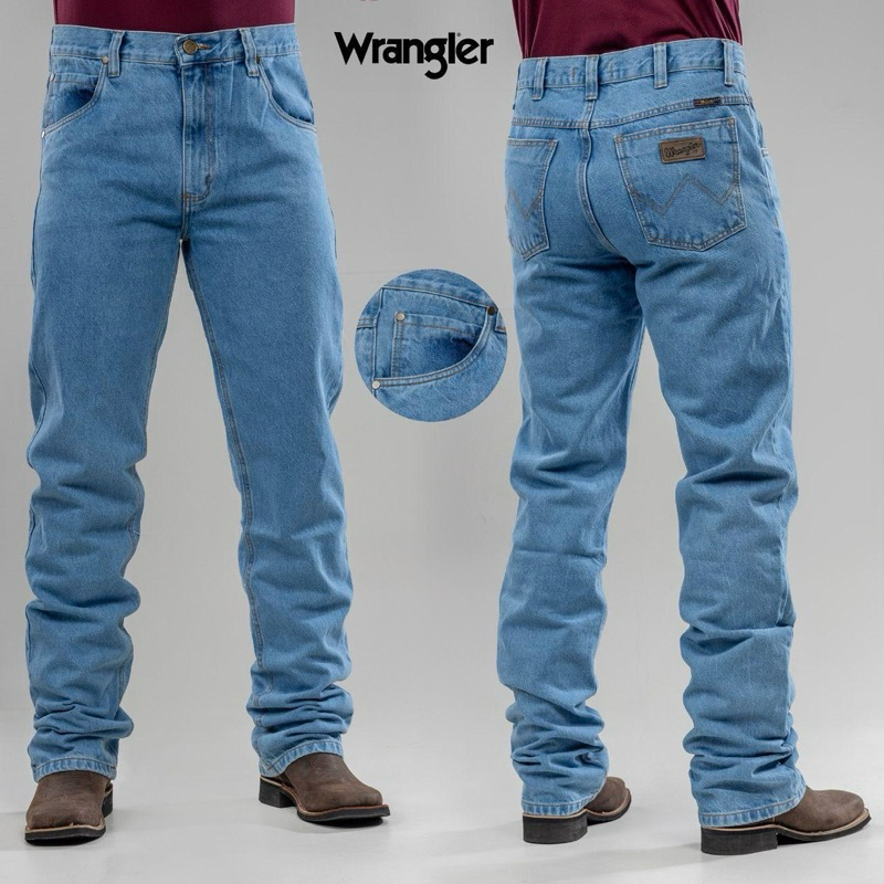 Calça Jeans Masculina Rodeio Peão Trabalho Ou Festa Wrangler em Oferta na Shopee