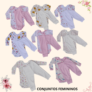 Kit 6 Pçs Roupa De Bebe Conjunto De Body Bebê Manga Longa Masculino Feminino Roupa Infantil em Oferta na Shopee