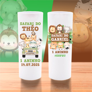 50 Copos Long Drink Safari Personalizados Lembrancinha Safari Aquarela Baby Aniversário Chá de Bebê em Oferta na Shopee
