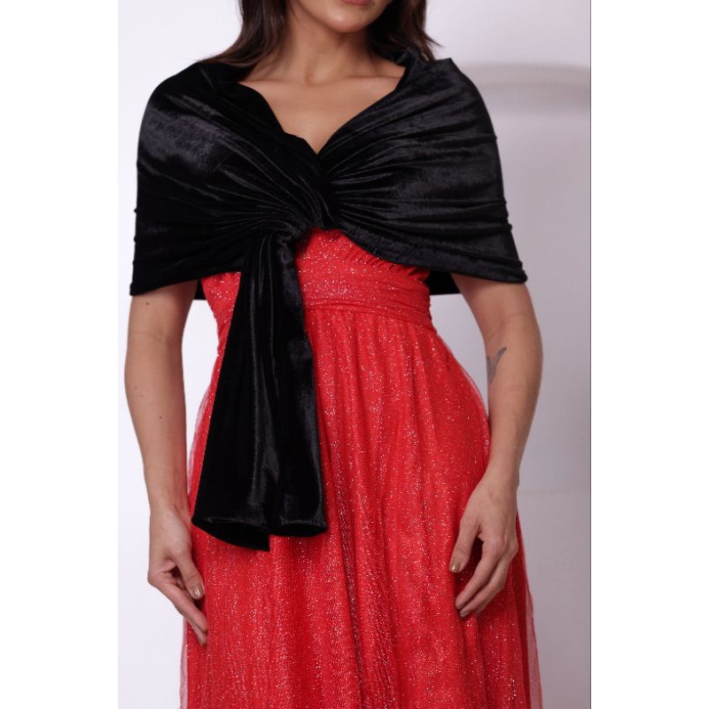 estola veludo de inverno ideal para madrinhas festas
