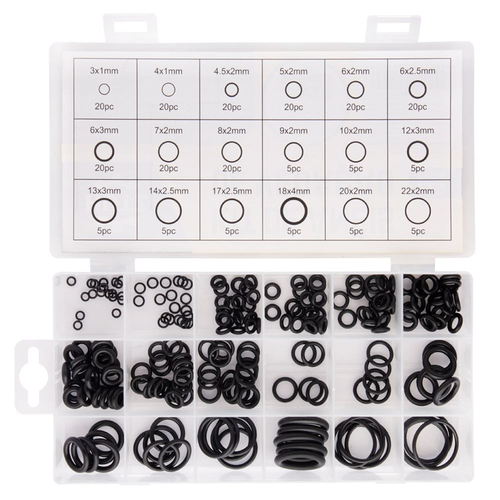 225 Peças Anéis De Vedação Resistentes A Óleo Estanqueidade Ferramentas De Reparo De Automóveis Conjunto De Kit De Borra