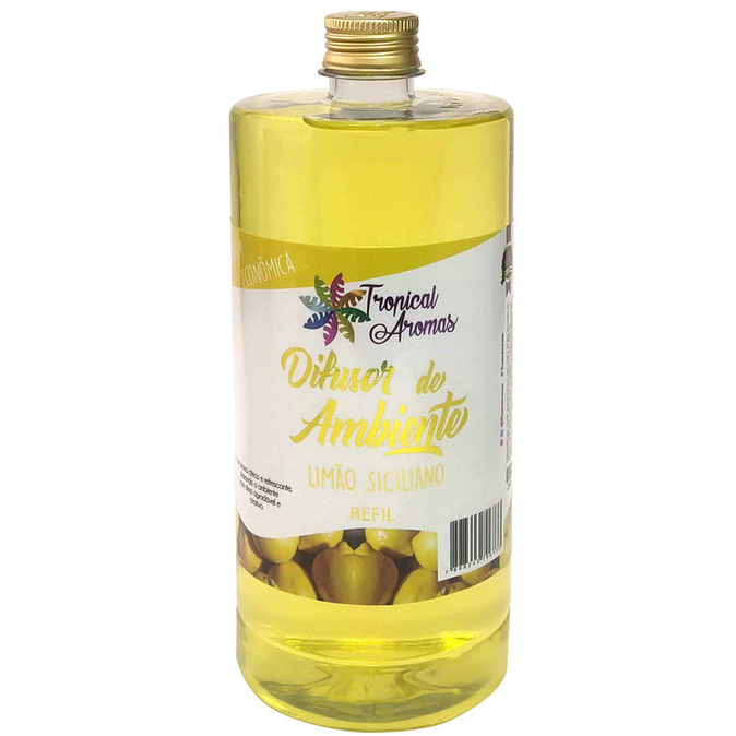 Refil Difusor de Ambiente Aromático Limão Siciliano 1L Tropical Aromas