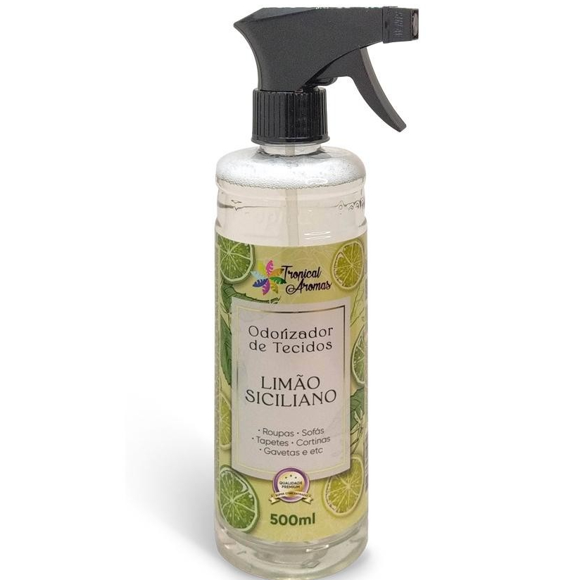 Spray Perfumado Odorizador de Tecidos Limão Siciliano 500ml Tropical Aromas em Oferta na Shopee