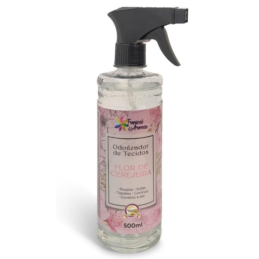Spray Perfumado Odorizador de Tecidos Flor de Cerejeira 500ml Tropical Aromas em Oferta na Shopee