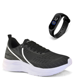 Tênis Masculino Leve Confortáve + Kit Relógio Academia Casual Barato Caminhada Macio Promoção em Oferta na Shopee