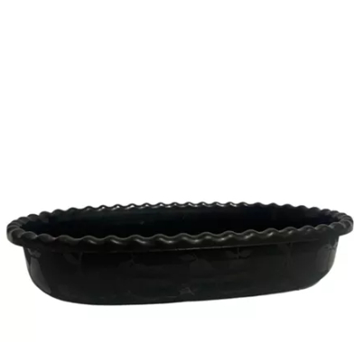 kit com 5  Saladeira Grandes Fruteira Multiuso Tigela Pote Vasilha Plástica 3 Litros Preta