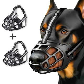 2 Pcs Focinheira Pitbull Pastor Cachorros Grandes Confortavel, Focinheira Pitbull Cachorros Grandes Confortavel