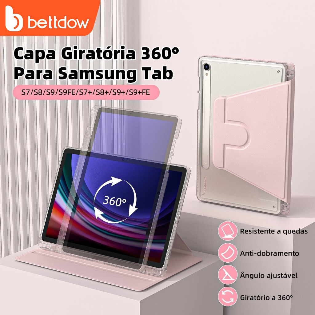 BETTDOW Samsung Tablet Protective Cover for A9+ 11inch  All round Drop Protection 360 degree Rotatable Screen em Oferta na Shopee