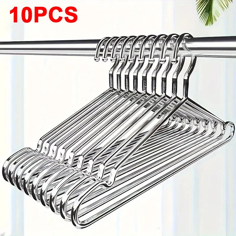 Conjunto de 10 peças de cabide de aço inoxidável adulto conjunto de aço cromado em Oferta na Shopee