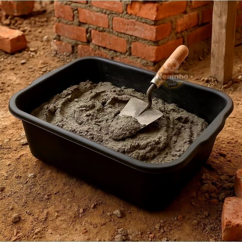 Kit 2 Bandejas Caixas Para Pedreiro Massa Construção Cívil Masseira Argamassa Multiuso