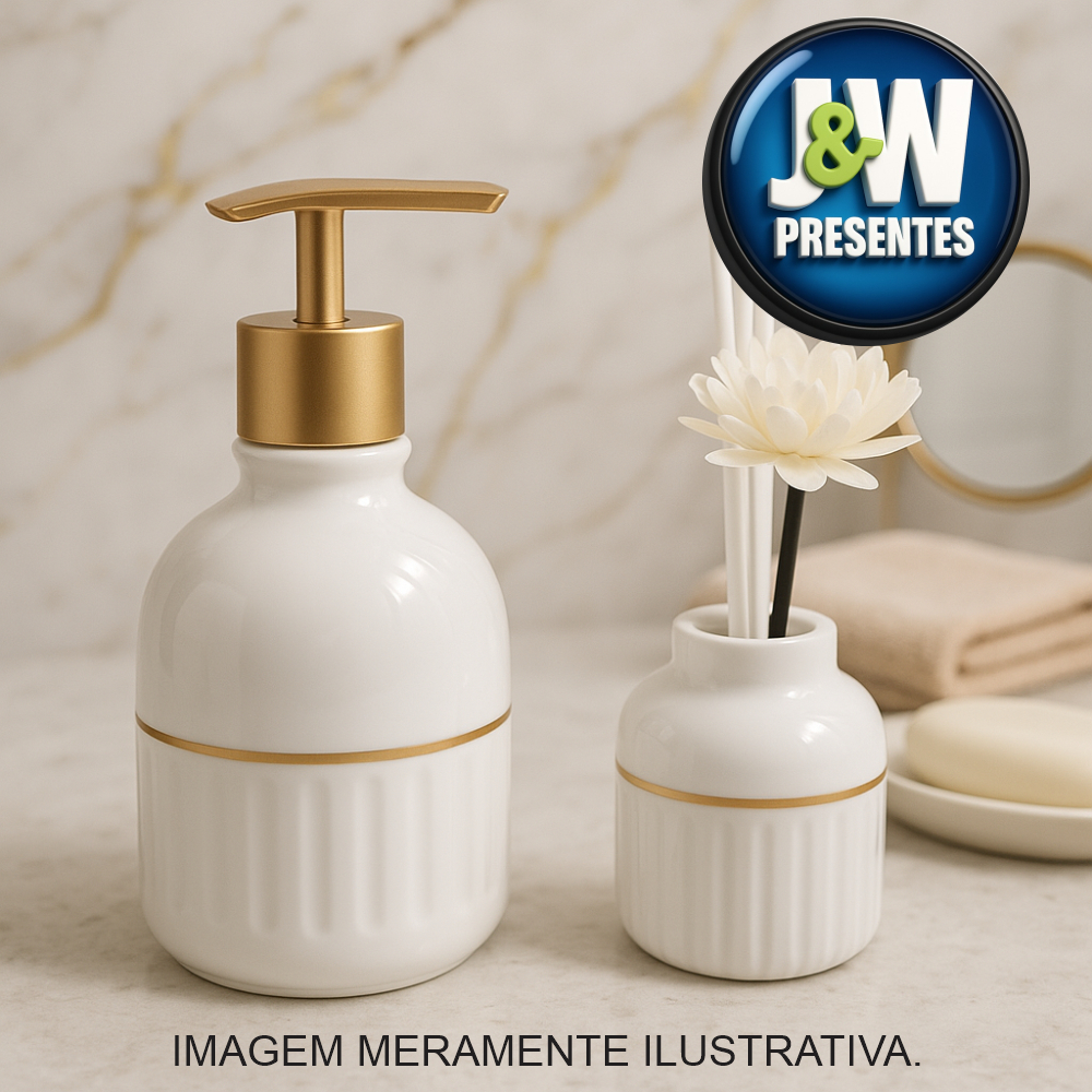 Kit Banheiro Lavabo Conjunto Jogo de Banheiro de Porcelana com 2 peças em Oferta na Shopee