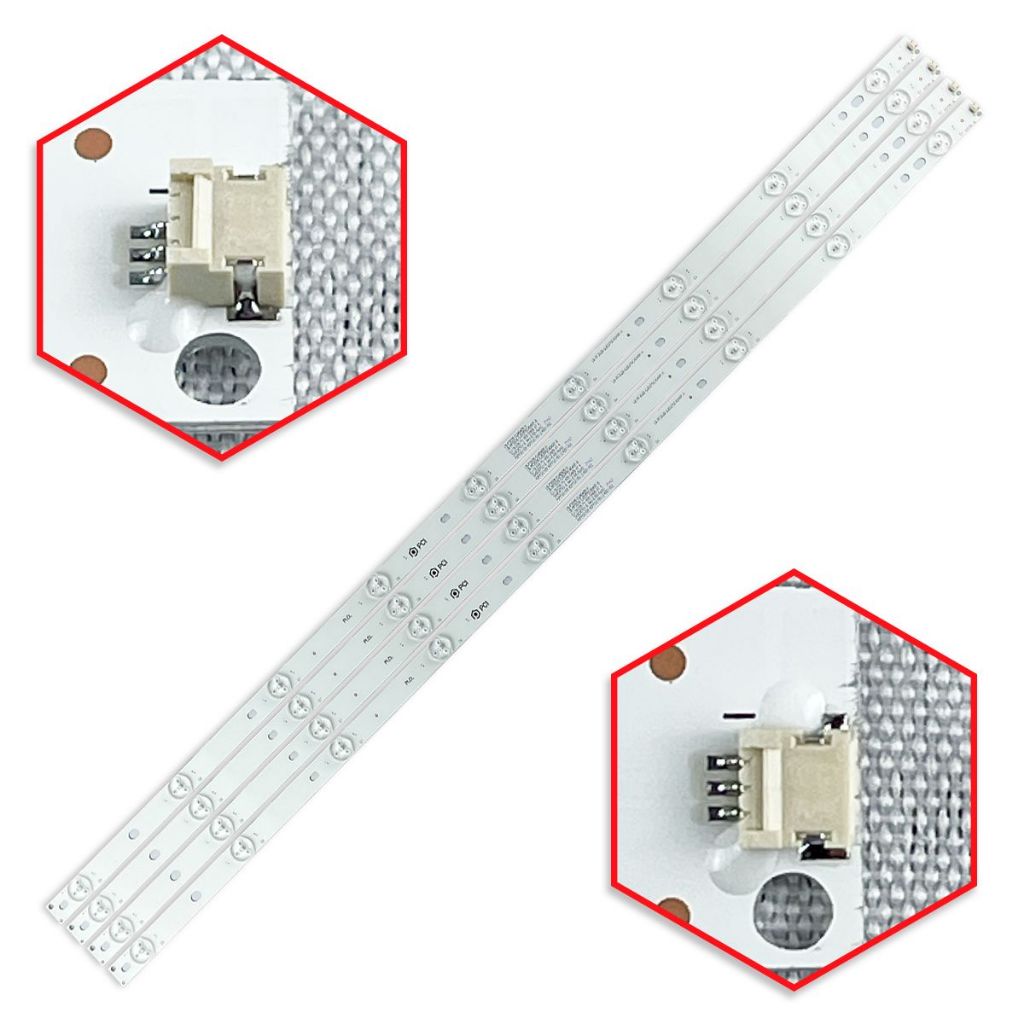 Kit 40pfg5000 40pfg5100 le40d1452 le40d1442 40pfg5109 40pfg4309 4 Barras com 9 leds Pci Eletroparts