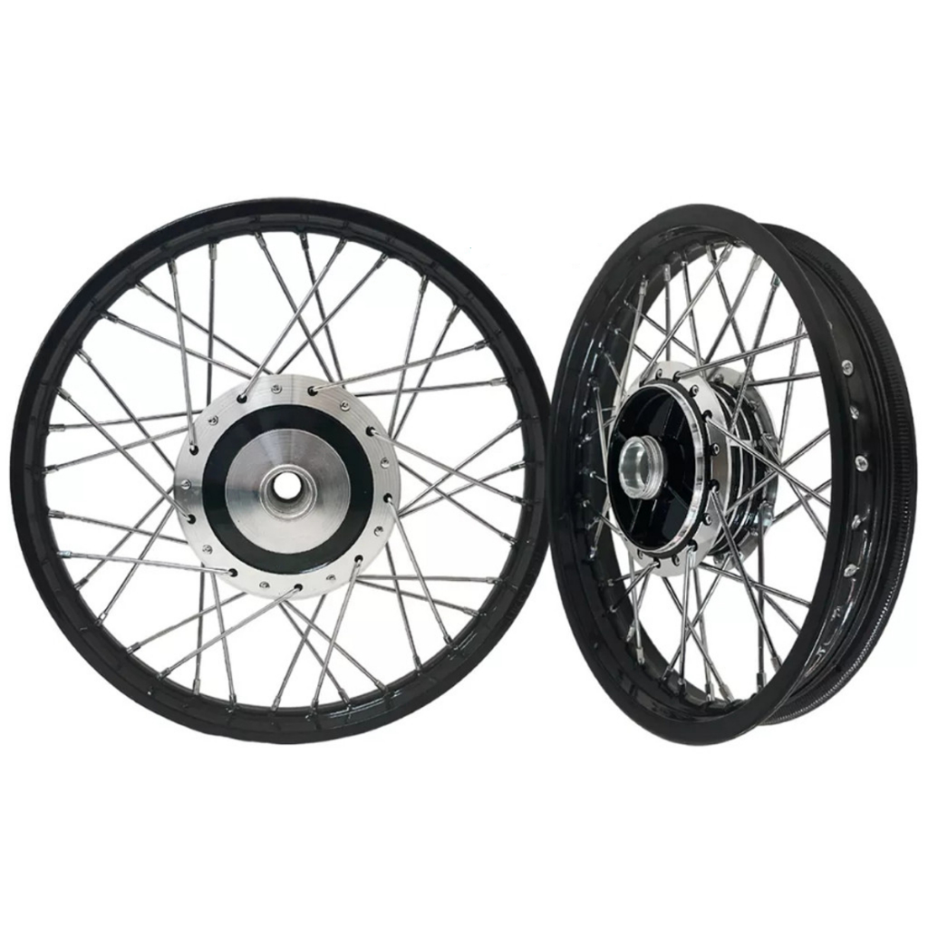 Par Rodas Jantes Preto Tork Biz 100 110 125 Cubo Diamantado Raio 4mm Cromado