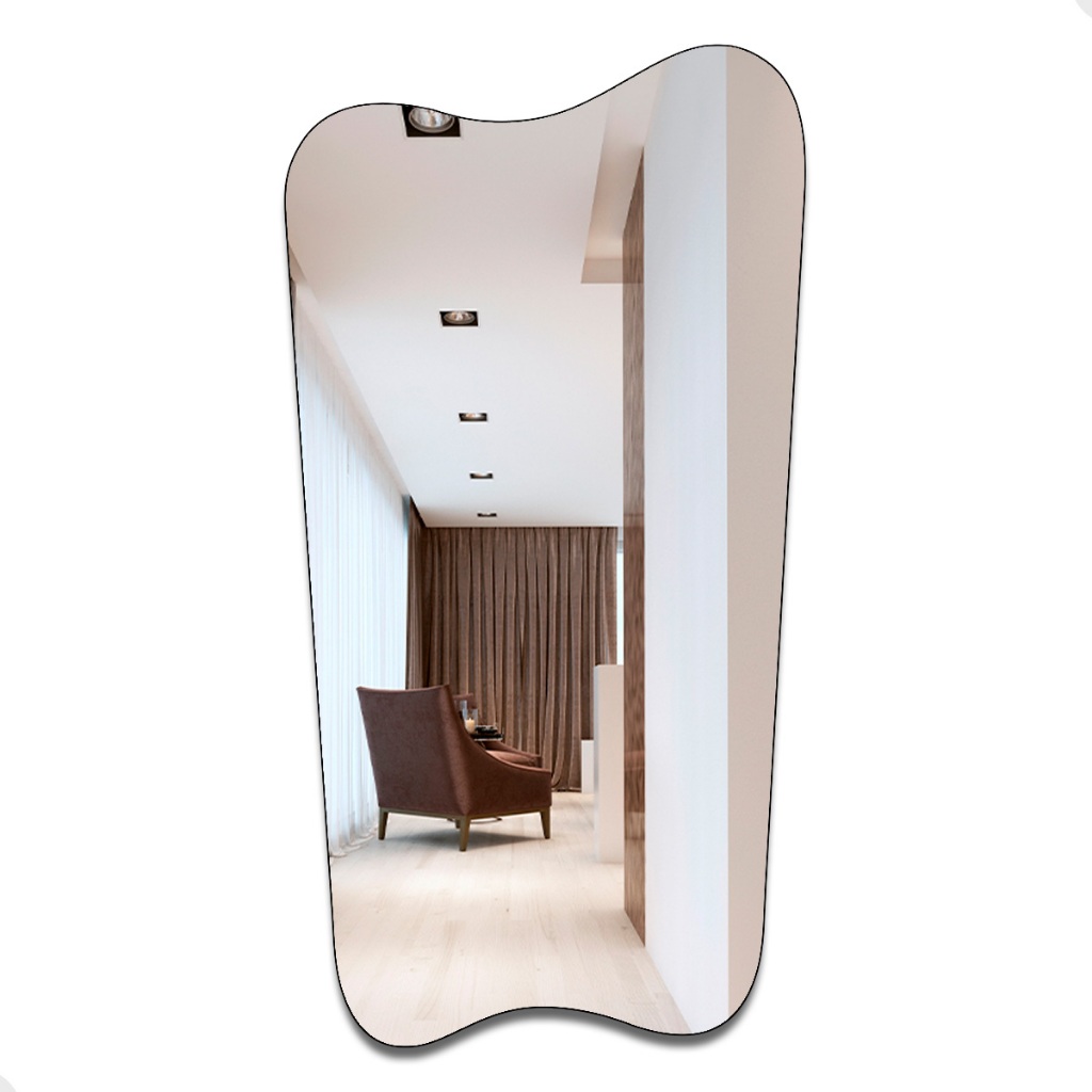 Espelho Para Salão De Beleza Grande 60x110cm - Modelo Cancun - Home & Living