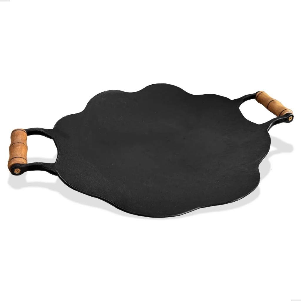 Disco De Arado Tacho Paeja Paejera Paellera Chapa Ferro Fundido Preto Panela Restaurante 48cm