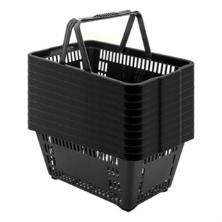 10 Cestas Cestinha Plastica Preta Reforçada Supermercado Mercado 16 Litros em Oferta na Shopee