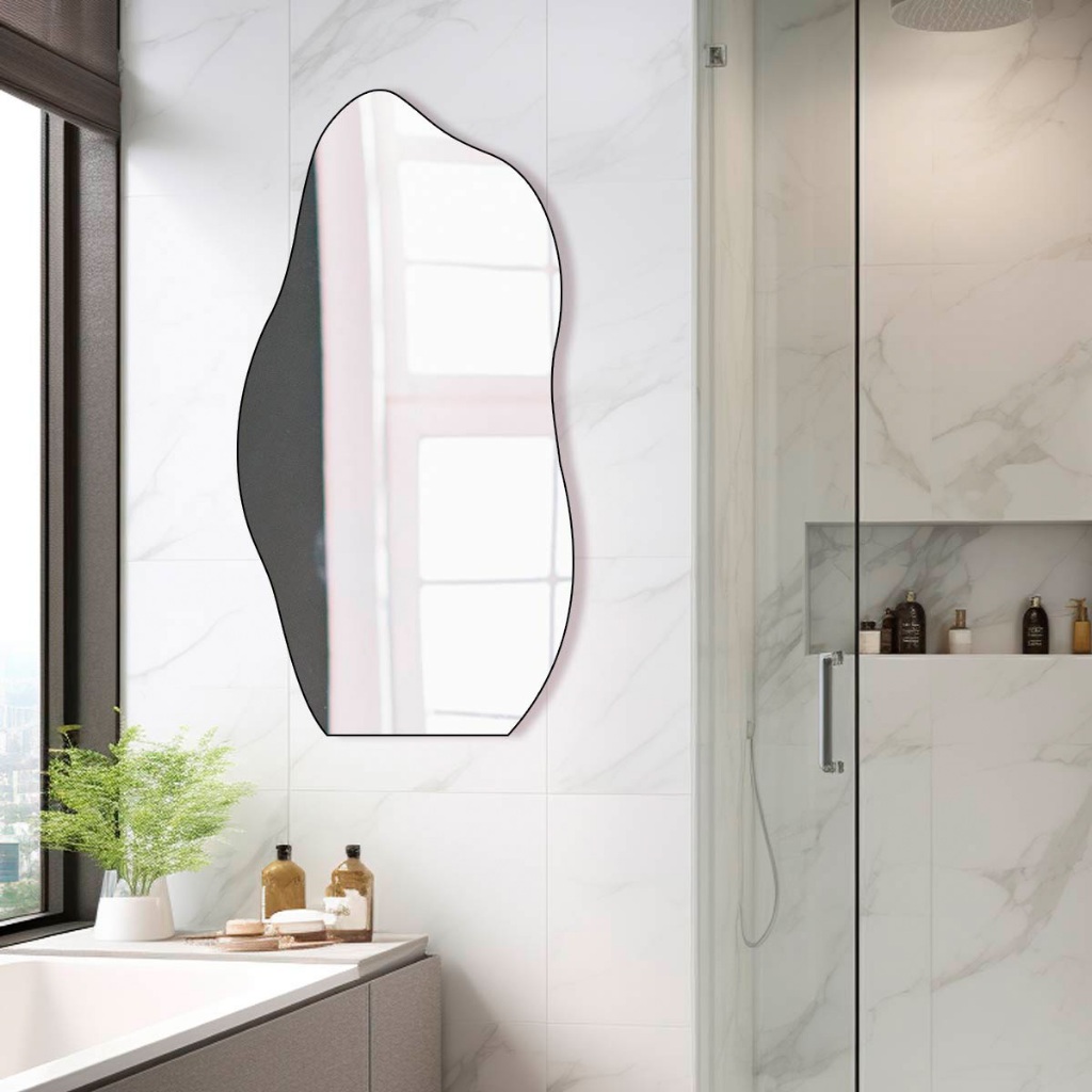 Espelho Orgânico Pinterest 60x110cm Lapidado Decorativo Luxo Lavabo Quarto Sala Banheiro Escritório em Oferta na Shopee