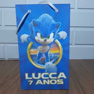 Sacolinha Personalizada Sonic Aniversário Infantil Mimos e Lembrancinhas para Festa KIT PEGUE E MONTE em Oferta na Shopee